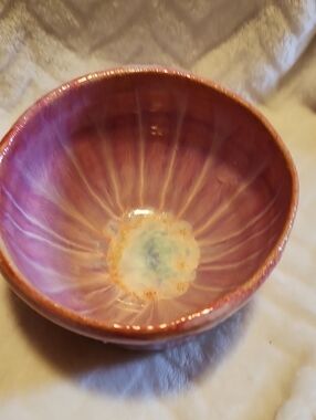 Handcrafted Pink Ceramic Decorative Bowl